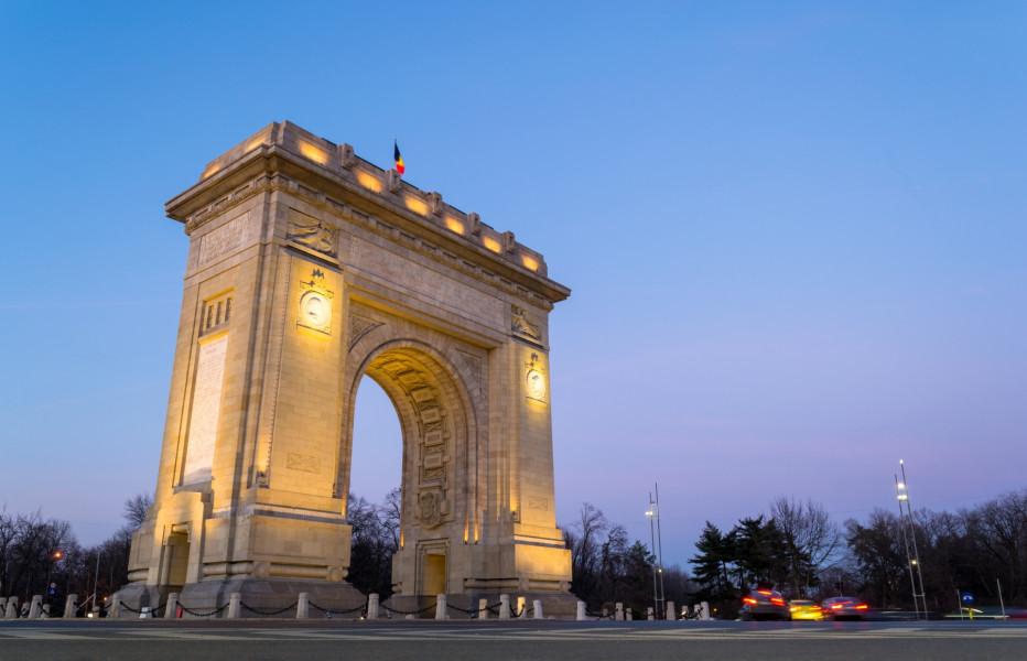 Arcul de Triumf (Triumphbogen) in Bukarest.